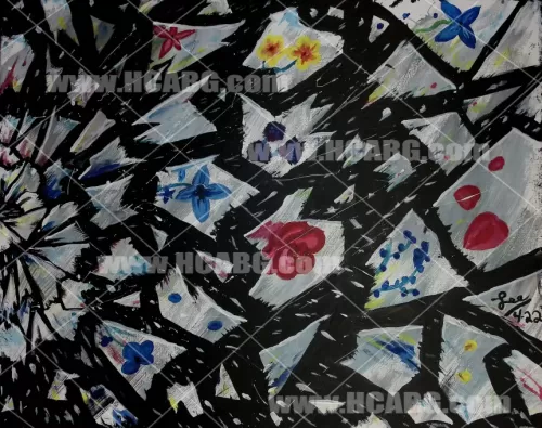 Shattered Glass Flowers