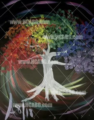 Swirling Negative Tree